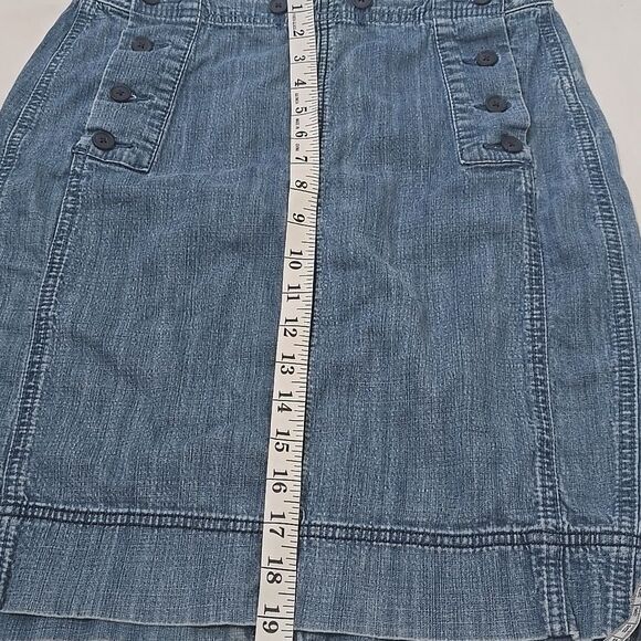 FREE PEOPLE Y2K Denim Button-Front Skirt Size 1 - Picture 5 of 7
